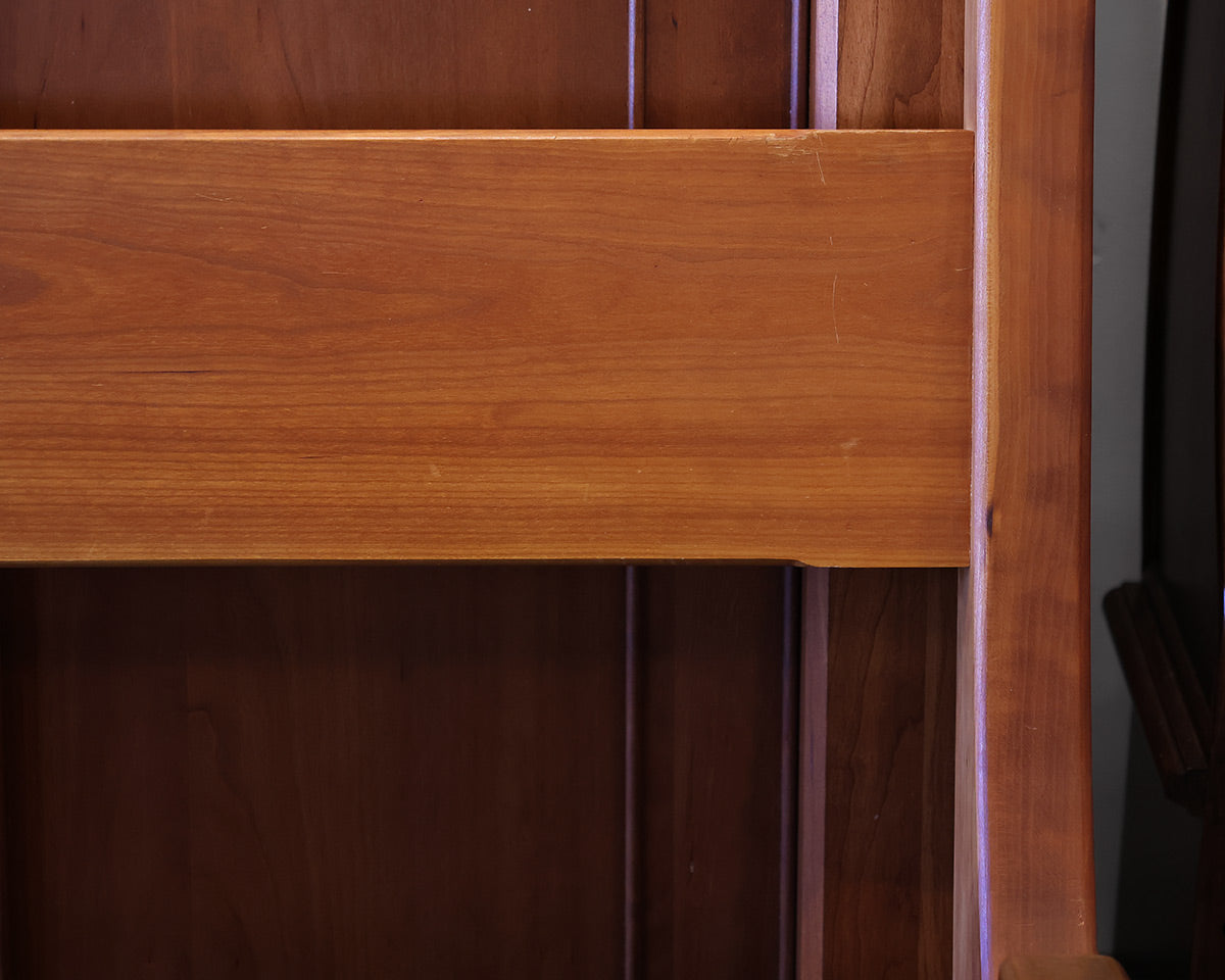 Handcrafted Solid Cherry Queen Platform Bed with Table Extensions