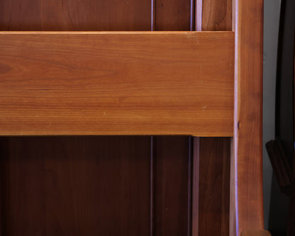 Handcrafted Solid Cherry Queen Platform Bed with Table Extensions