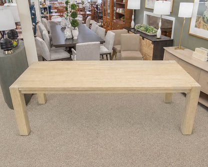 Restoration Hardware Marbella Teak Rectangular Dining Table Light Wood