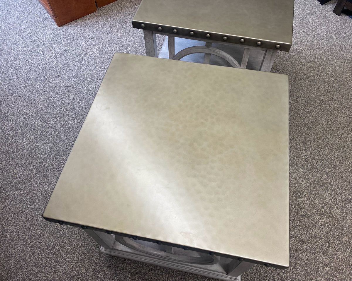 Pair of Lexington 'Oyster Bay' Square Side Tables
