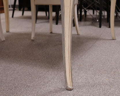 Roche Bobois Custom Square Dining Table With Four Dining Chairs