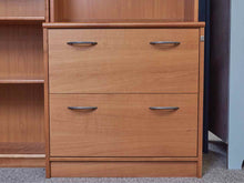 Bookcase with Lateral File Cabinet in Maple with Cherry Finish