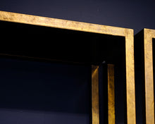 Tall Gold Patinaed Bookcase