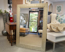 Weave Texture Gold Frame Mirror