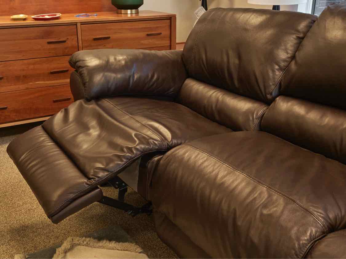 Italsofa Chocolate Brown Sofa with 2 Reclining Seats