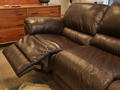 Italsofa Chocolate Brown Sofa with 2 Reclining Seats