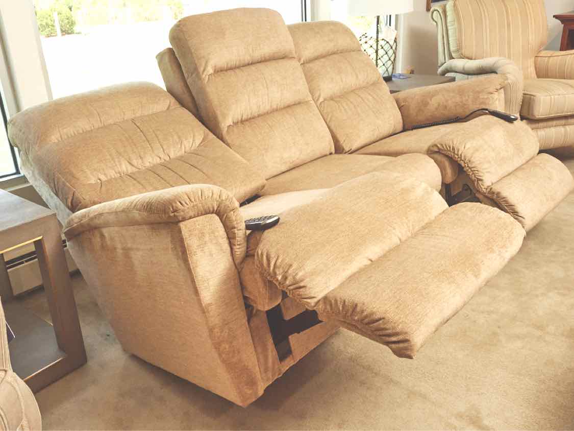 La-Z-Boy 2 Seat Power Recliner  Beige Upholstered  Sofa