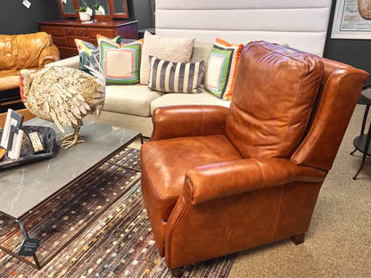 Bradington Young Saddle Brown  Leather Recliner