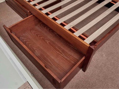 Pottery Barn Cherry Platform 2 Drawer Storage  Twin Bed