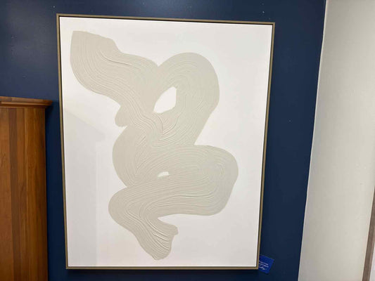 Neutral Swirl Abstract Art