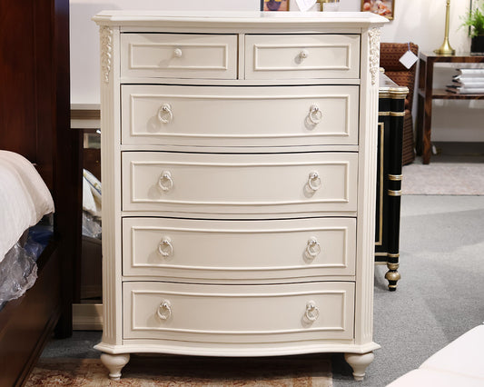 Ivory 6 Drawer Chest