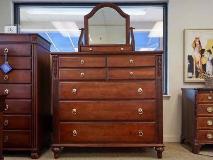 Ethan Allen British Classics Dawson Tall Dresser with Pivot Mirror