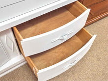 Harmony House 6 Drawer Dresser in Wildwood White Finish with Metal Pulls