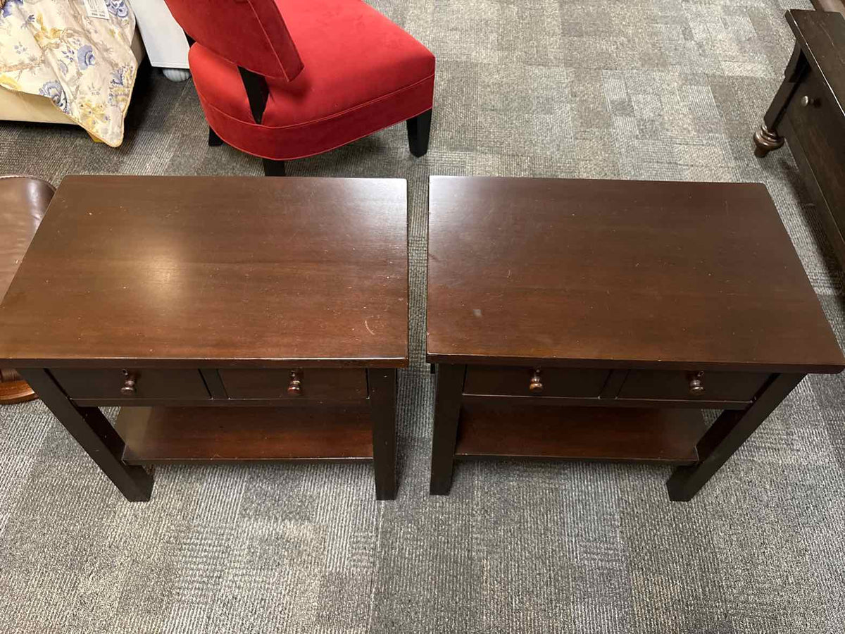 Pair of Pottery Barn 'Farmhouse' Nightstands