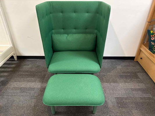 Poppin 'QT' Privacy Lounge Chair With Ottoman