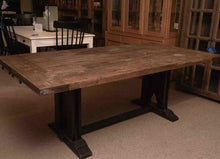 Arhaus  Rustic Reclaimed Wooden  Trestle Base Dining Table
