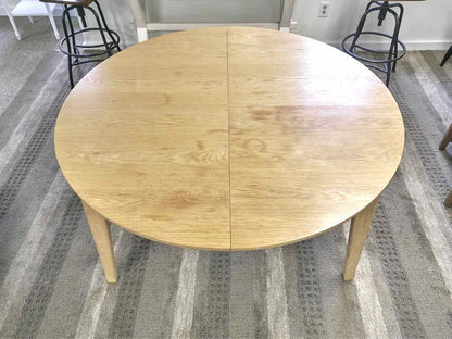 Article White Oak Round Dining Table with Self Storing Leaf