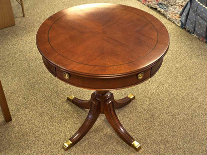 Lane Furniture Mahogany Drum Side Table