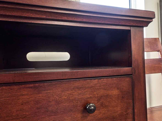 Aspenhome Cambridge Entertainment Chest in Brown Cherry Finish