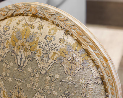 Custom Louis XVI Bergere w/ Round Back Chair