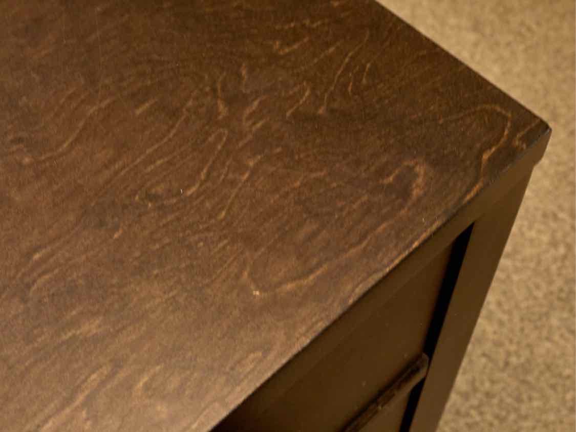 Crate & Barrel Dark Finish 6-Drawer Double Dresser with Campaign Pulls