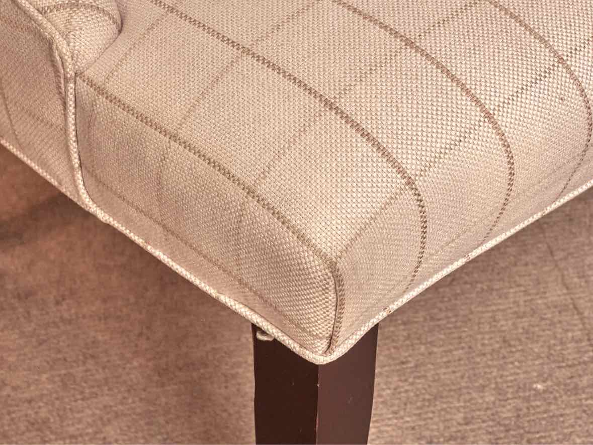 Pair of Host & Hostess Ivory Buffalo Plaid  Dining Chairs