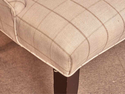 Pair of Host & Hostess Ivory Buffalo Plaid  Dining Chairs