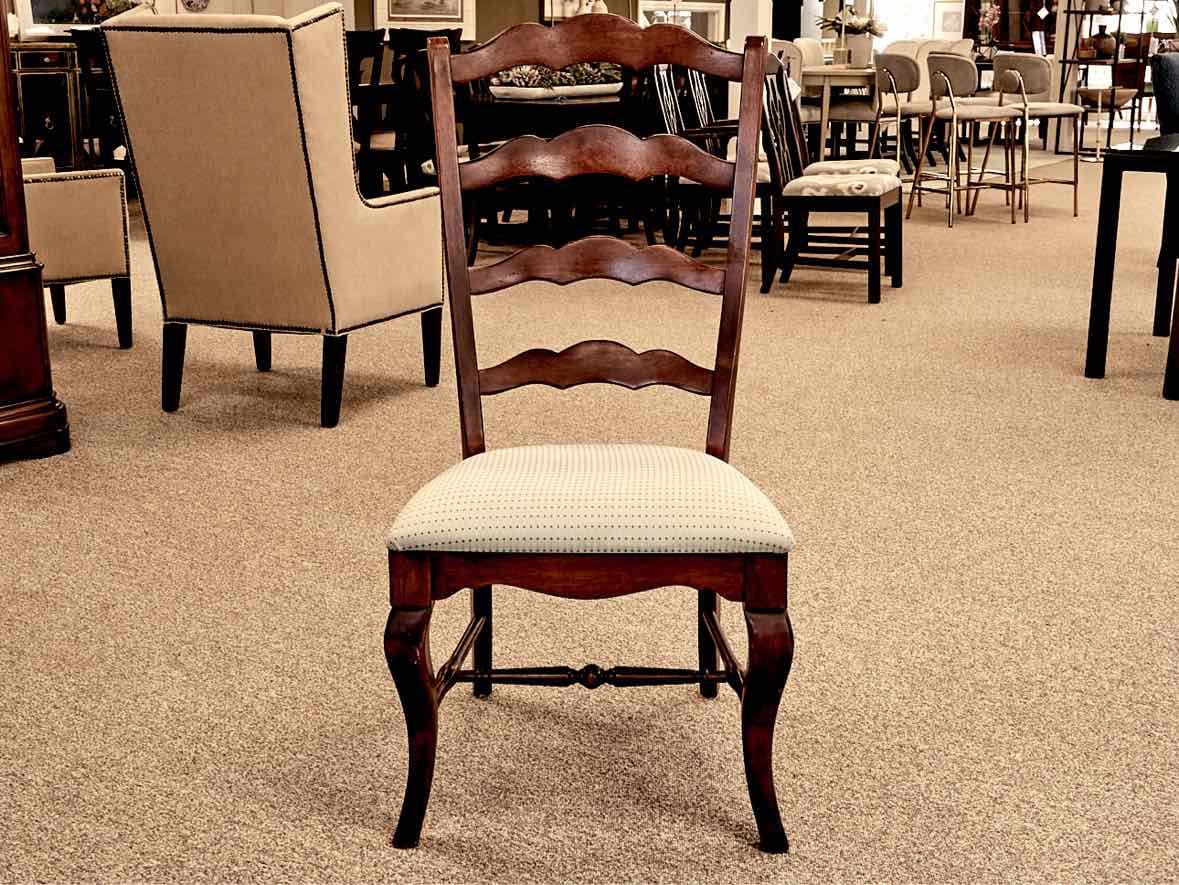 Nichols & Stone Cherry Dining Table & Set of 6 Ladderback Chairs