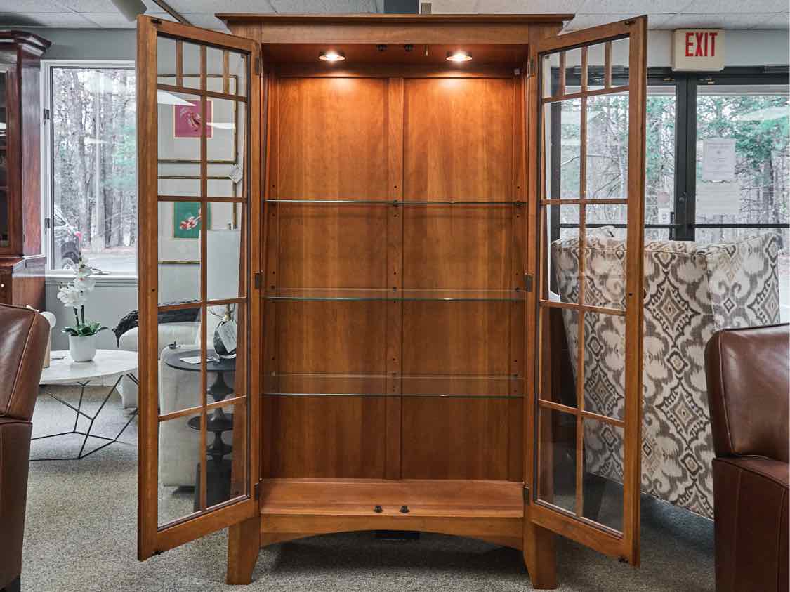 Ethan Allen 'American Inpressions' Mission Style Cherry Display Cabinet