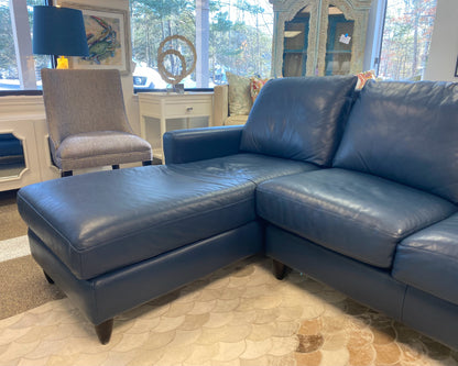 American Leather 3 Piece 'Bennett' Sectional with LAF Chaise in Marina Leather