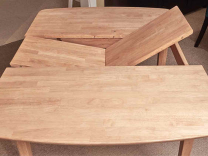 Natural Poplar Shaker Style legs 11.75" Butterfly Leaf Dining Table