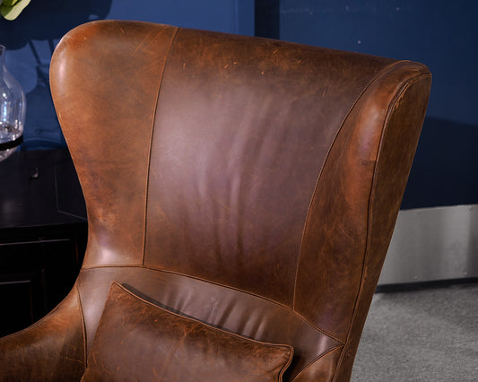 Crate & Barrel Contemporary Wing Back Chaise