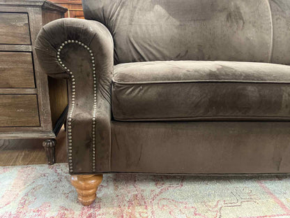 Flexsteel Chocolate Microsuede Sofa