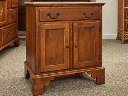 Pair of Ethan Allen " Country Crossing" Maple 1 Drawer & 2 Door Nightstands