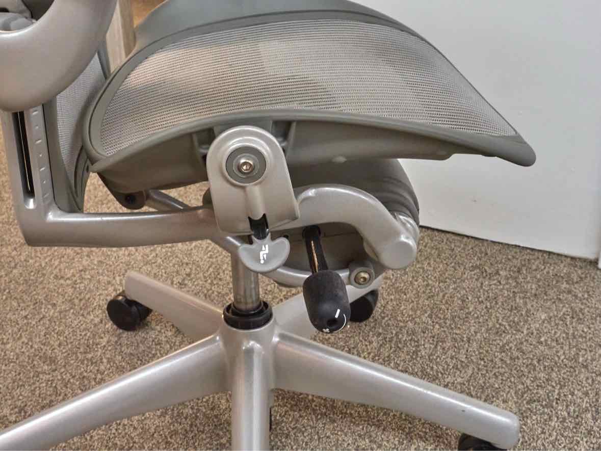 Herman Miller 'Aeron' Adjustable Grey  Office Chairs on Casters