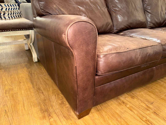 American Leather Brown Three Seater Sofa