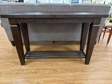 Espresso Console with Gallery Shelf