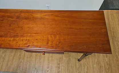 Custom-Made Cherry Drop Leaf Console