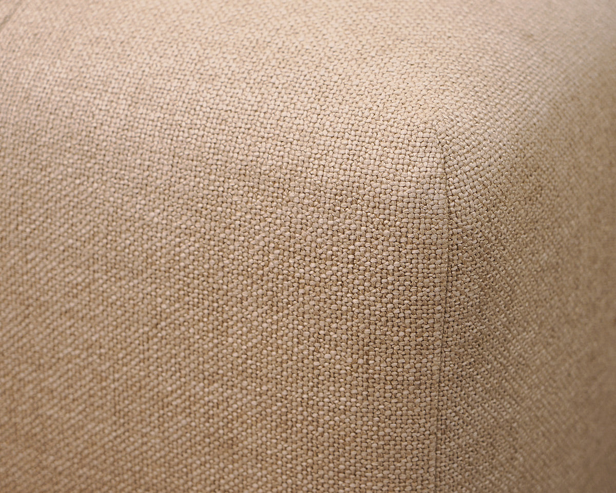 Oatmeal Tufted Upholstered Ottoman