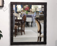 Block Frame Mirror in Black Rub-Thru Finish
