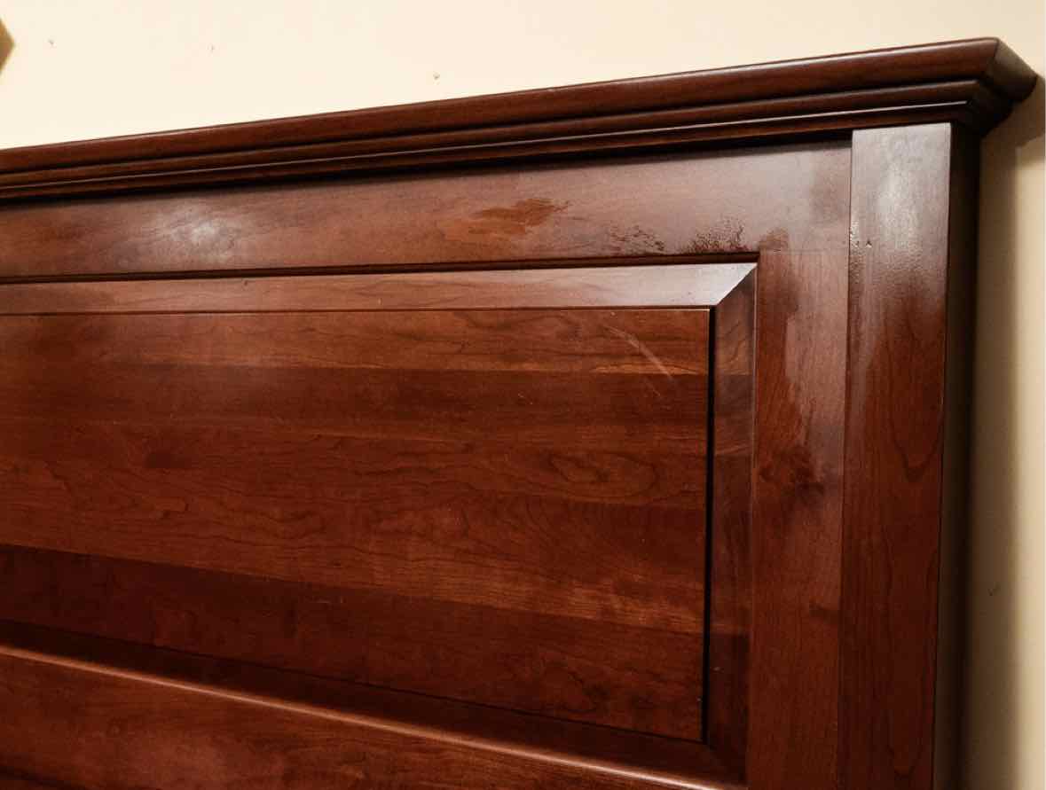 Mission Style Cherry Panel King Bed