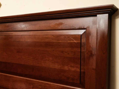 Mission Style Cherry Panel King Bed