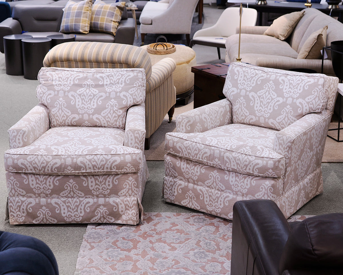Pair of Ikat Club Chairs