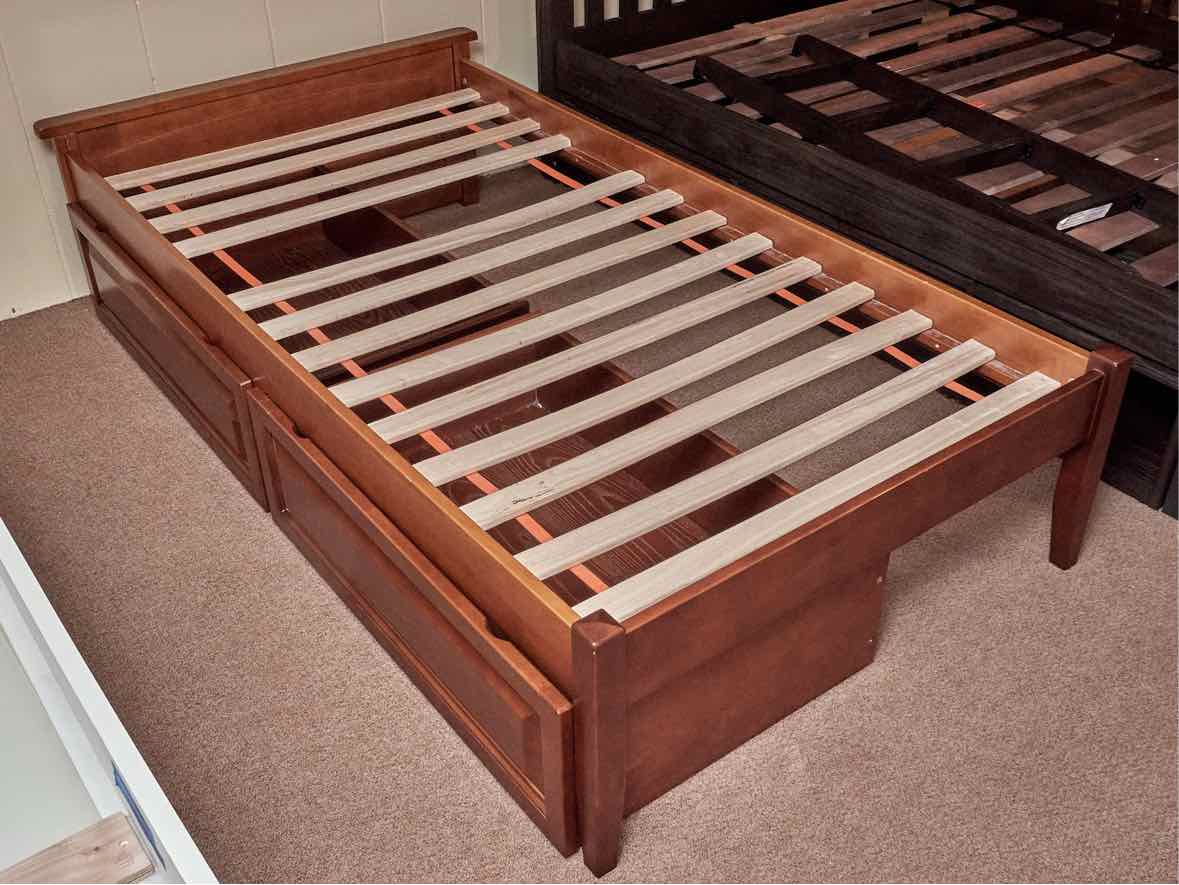 Pottery Barn Cherry Platform 2 Drawer Storage  Twin Bed