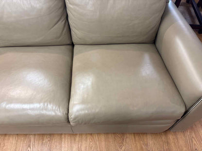 Hancock and Moore 3-Seat Leather Sofa in Putty