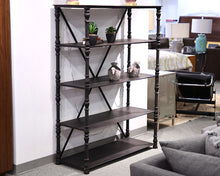 Arhaus Black Metal Distressed Bookcase