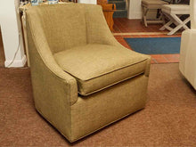 Bassett  Swivel Olive Green Upholstered Chair