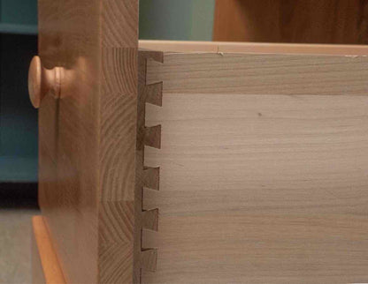 Oak 4 Drawer Desk & Hutch Top