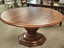 Round  Urn Pedestal Dining Table in Solid Maple with Distressed Finish