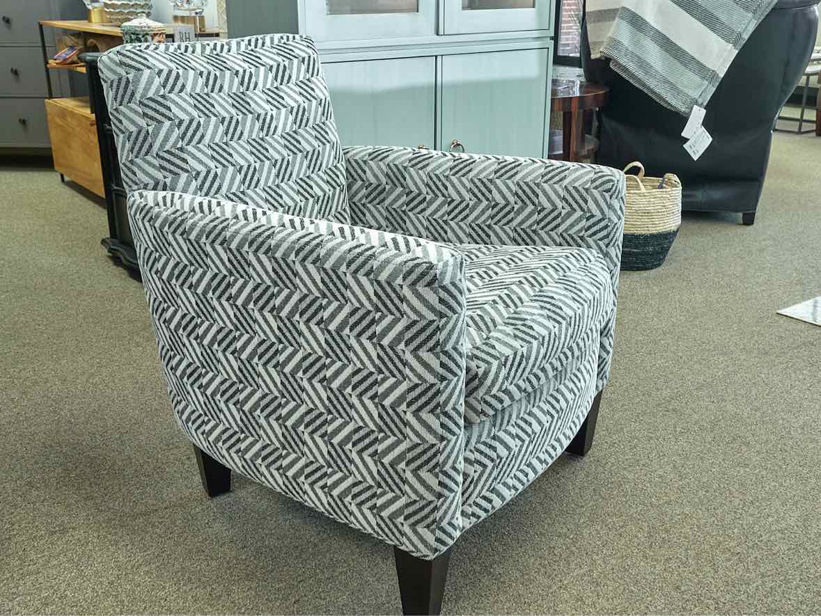 Max Home  Accent Chair in Checkmate Graphite Upholstery